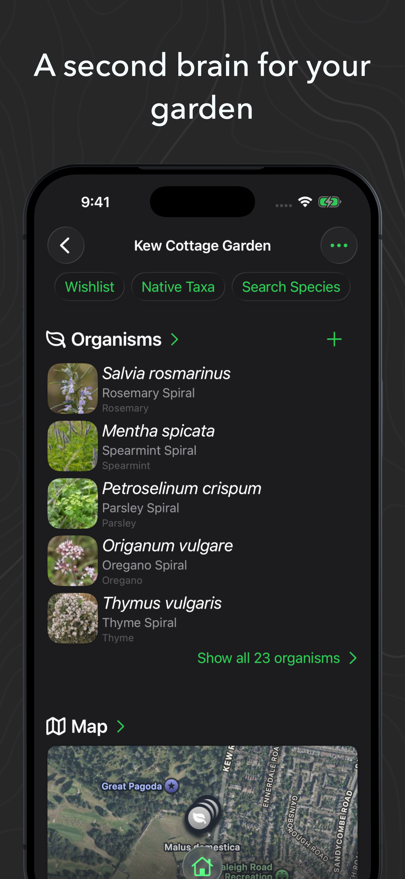 A screenshot of Home Ecologist on iPhone.