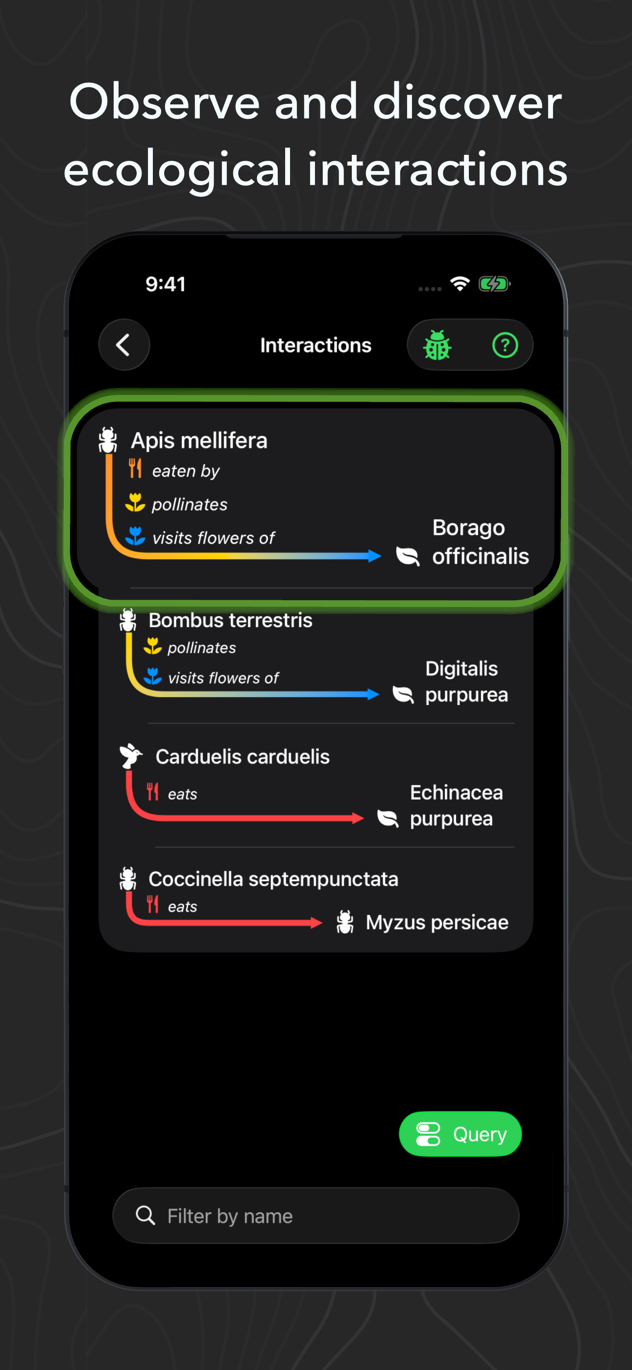 A screenshot of Home Ecologist on iPhone.